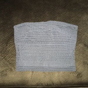 Size M - Gray Strapless Top